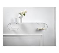 Mensola consolle linea Curvy, ideale camere da letto o angoli di casa in Plexiglass Dimensioni 88x24x h 16 cm colore trasparente trasparente