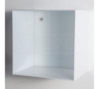 Mensola Cubo cm 20 in plexiglass colorato bianco espositore da parete