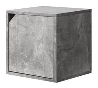 Mensola Cubo con 1 Anta da Parete Scaffale Montaggio Muro Cemento Design
