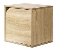 Mensola Cubo con 1 Anta da Parete Scaffale Montaggio Muro Quercia Design Moderno