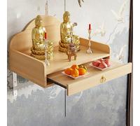 Mensola da altare buddista, da parete, con cassetto per statue, ideale per la decorazione della casa e forniture buddiste