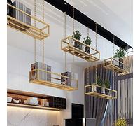 Mensola da appendere, elegante supporto per fiori e scaffale da cucina con griglia inferiore a catena per esporre libri e decorazioni per interni, dimensioni: