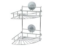 MENSOLA DA BAGNO ANGOLARE ANGOLIERA DOCCIA A 2 LIVELLI RIPIANI IN METALLO 79849