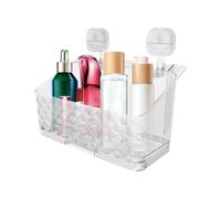 Mensola da bagno con ventosa - Cesto portaoggetti montato a parete - Mensola da cucina senza fori per condimento, organizer da bagno con fori di scarico