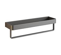 Mensola da Bagno Grigio Canna di Fucile Mensola da Bagno for Asciugamani da Bagno Lavatrice Senza Perforazione Mensola da Parete for WC(40cm)
