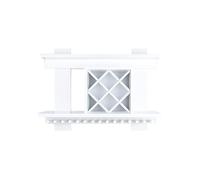 Mensola da bar galleggiante con supporto in vetro, montaggio a parete salvaspazio per cucina, sala da pranzo e bar di casa