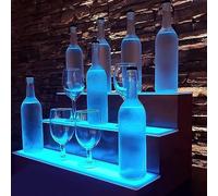 Mensola da bar illuminata a LED, per casa, bar, bevande, con telecomando, supporto autoportante per illuminazione per bevande per uso domestico e commerciale, 100 cm x 33 cm x 21 cm
