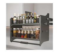 Mensola da cucina a 2 ripiani, montaggio a parete, per armadi alti e dispensa, capacità 29,9 kg, soluzione salvaspazio (850 mm)