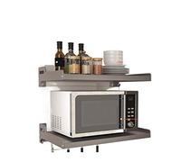 Mensola da cucina da parete per forno a microonde, senza fori, salvaspazio, durevole mensola da cucina per una facile conservazione e accesso, ideale per piccoli spazi