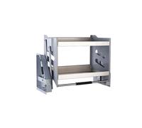 Mensola da cucina estraibile in acciaio inox, resistente, organizer per bottiglie di condimento, capacità di carico 30 kg, cesto sollevabile salvaspazio