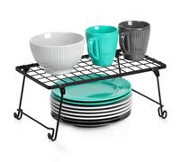 Mensola da cucina in metallo nero, 36x22x15 cm