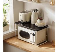 Mensola da Cucina Resistente - Supporto Robusto per microonde, Facile da Pulire, Superficie Liscia, Perfetto per l'organizzazione del Soggiorno e della Cucina, Soluzione di archiviazione Sal