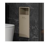 Mensola da doccia in acciaio inox con cestino integrato impermeabile, da incasso, per cucina, bagno e camera da letto, 20 x 50 x 14 cm (tè albicocca)