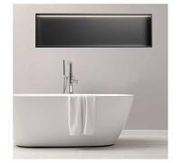 Mensola Da Doccia In Acciaio Inox, Mensola Da Incasso Per Doccia Mensola Da Bagno Senza Piastrelle Adatta Per Riporre Oggetti Nella Doccia, Mobiletto Da Incasso A Parete(nero,32X12.5X32 CM)