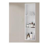 Mensola da doccia in acciaio inox, organizer salvaspazio per bagno, cucina e camera da letto, non necessita di installazione di piastrelle, design resistente alla ruggine, contenitore integrato