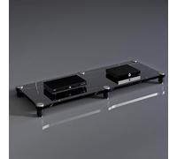 Mensola da Gioco, Supporto Audio, Supporto Multimediale, Box da Gioco, Scaffale per Audio, Video E Dvd, Scaffale per Proiettore sotto La TV, Supporto per Giochi, Port, Black Stripes, 120x48x10cm