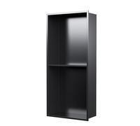 Mensola da incasso, parete quadrata da bagno, in acciaio inox, non necessita di piastrelle, installazione su montaggio, 70 x 28 x 12,4 cm, salvaspazio.