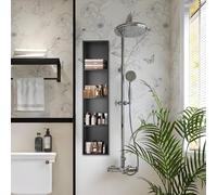 Mensola da incasso per doccia con più ripiani, non richiede installazione di piastrelle per gli elementi essenziali del bagno