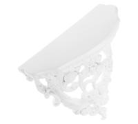 Mensola da Muro Decorata in Resina Bianca, Codice Nx0083 | Scaffale Sospeso per Bagno e Camera, Grande Capienza, Stile Moderno, Salva Spazio, Non Sbiadisce, Non Si Deforma