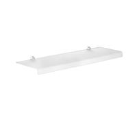 Mensola da muro in Cristallo acrilico PLANA Media Dimensioni 75x22 cm Portata max: 12 kg Trasparente, profondità 22 cm Bianco Satinato bianco satinato