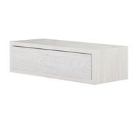 Mensola da Parete 1 Cassetto 45x13,4x20 cm in Fibra di Legno Lego Rovere Sbiancato