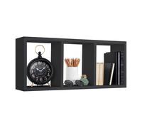 MODULARREDO | TRISTANO Mensola da Muro, Libreria Sospesa, Libreria da Parete, Scaffale da Parete, Nero, 70x30 p15.5 cm - Made in Italy