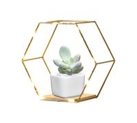 Mensola da parete a d'ape, design moderno esagono, con luci, decorativa da parete geometrica, per camera da , cucina e area di lavoro, memoria galleggiante per elegante organizzazione