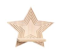 Mensola da parete a forma di luna e stella, in stile bohémien, per camera | Mensola da parete in legno con decorazione boho luna stella per esporre piante salvaspazio Star