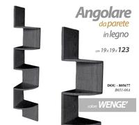 Mensola DA Parete Angolare 5 Ripiani ad Angolo Libreria Scaffale Moderna 123 cm
