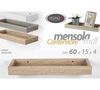 MENSOLA DA PARETE CONTENITORE SOSPESA LEGNO CLASSICO MODERNO COLOR 60154 CM