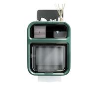 Mensola Da Parete For Carta Igienica Con Cassetto For Carta Igienica Impermeabile, Portarotolo For Bagno A Doppio Strato(Green)