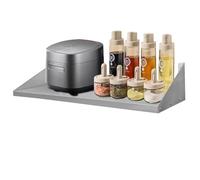 Mensola da parete in acciaio inox per forno a microonde, multiuso, in metallo, resistente, versatile, portaspezie per cucina, bagno e lavanderia.