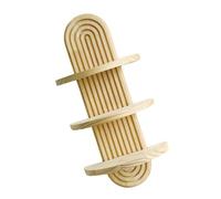 Mensola da parete in legno ad arco a 3 livelli per esposizione di libri di piante, scaffale galleggiante Decors salvaspazio organizer per la casa in legno da parete fioriera espositore