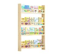 Mensola da parete in legno massello, design sottile salvaspazio, libreria robusta, divisorio rialzato, ideale per camera da letto e soggiorno (180 x 40 x 10 cm)