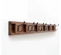 Mensola da parete in legno massello in stile nordico con ganci per decorazione corridoio - massimizza lo spazio e nize facilmente perfetto per uso domestico e ufficio
