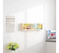 Mensola da parete in legno massello, libreria salvaspazio sottile, divisorio stabile per camera da letto e soggiorno, design elegante, 180 x 40 x 10 cm, ideale per l'organizzazione della casa.