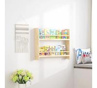 Mensola da parete in legno massello, libreria sottile, design salvaspazio, struttura stabile, divisorio rialzato, ideale per camera da letto e soggiorno, (180 x 40 x 10 cm)