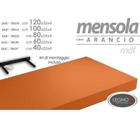 MENSOLA DA PARETE IN LEGNO MDF ARANCIONE 60254 CM KIT MONTAGGIO DOU-789199