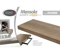 MENSOLA DA PARETE IN LEGNO MDF ROVERE 100254 CM CON KIT MONTAGGIO DOU-788840