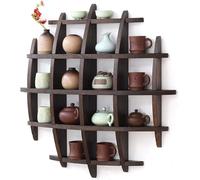 Mensola da Parete in Legno, Mensola Espositiva, Mensola Curio, per Tutti I Tipi di Ornamenti, Giada, Antiquariato, tè, ECC Home Decor, B, 70 * 70cm