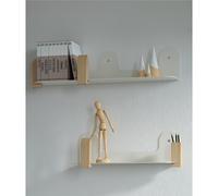 Mensola da Parete in metallo verniciato Opaco ONDA dimensioni 50x15,5 cm colore bianco opaco bianco