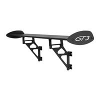Mensola da parete ispirata a GT3, mensola da esposizione flottante da 101,6 cm, in legno nero opaco con staffe da corsa in metallo, decorazione automobilistica moderna