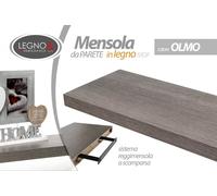 MENSOLA DA PARETE LEGNO MDF COLORE OLMO 80254 CM CON KIT MONTAGGIO DOU-789250
