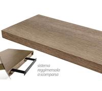 MENSOLA DA PARETE LEGNO MODERNA MURO KIT REGGIMENSOLA A SCOMPARSA ROVERE 4025