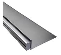 Mensola da parete minimalista a LED, mensola sospesa in metallo con design creativo, lega di alluminio per bagno, bar, piano di lavoro, grigio 22,5 x 100 cm