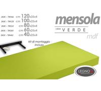 MENSOLA DA PARETE MODERNA LEGNO MURO REGGIMENSOLA A SCOMPARSA VERDE 60254 cm