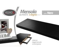 MENSOLA DA PARETE MODERNA LEGNO MURO REGGIMENSOLA SCOMPARSA NERO TOTAL 120254