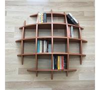 Mensola da Parete Ovale, Decorazione in Legno, Regalo a Forma di casa a Forma di Sfera, libreria Decorativa per inaugurazione della casa