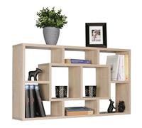 Mensola da parete Paola Sonoma, 85 x 47,5 x 16 cm, in legno MDF moderno, da appendere