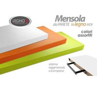 Mensola da Parete Pensile STAFFA MODERNO CLASSICO BIANCO VERDE ARANCIONE 40254